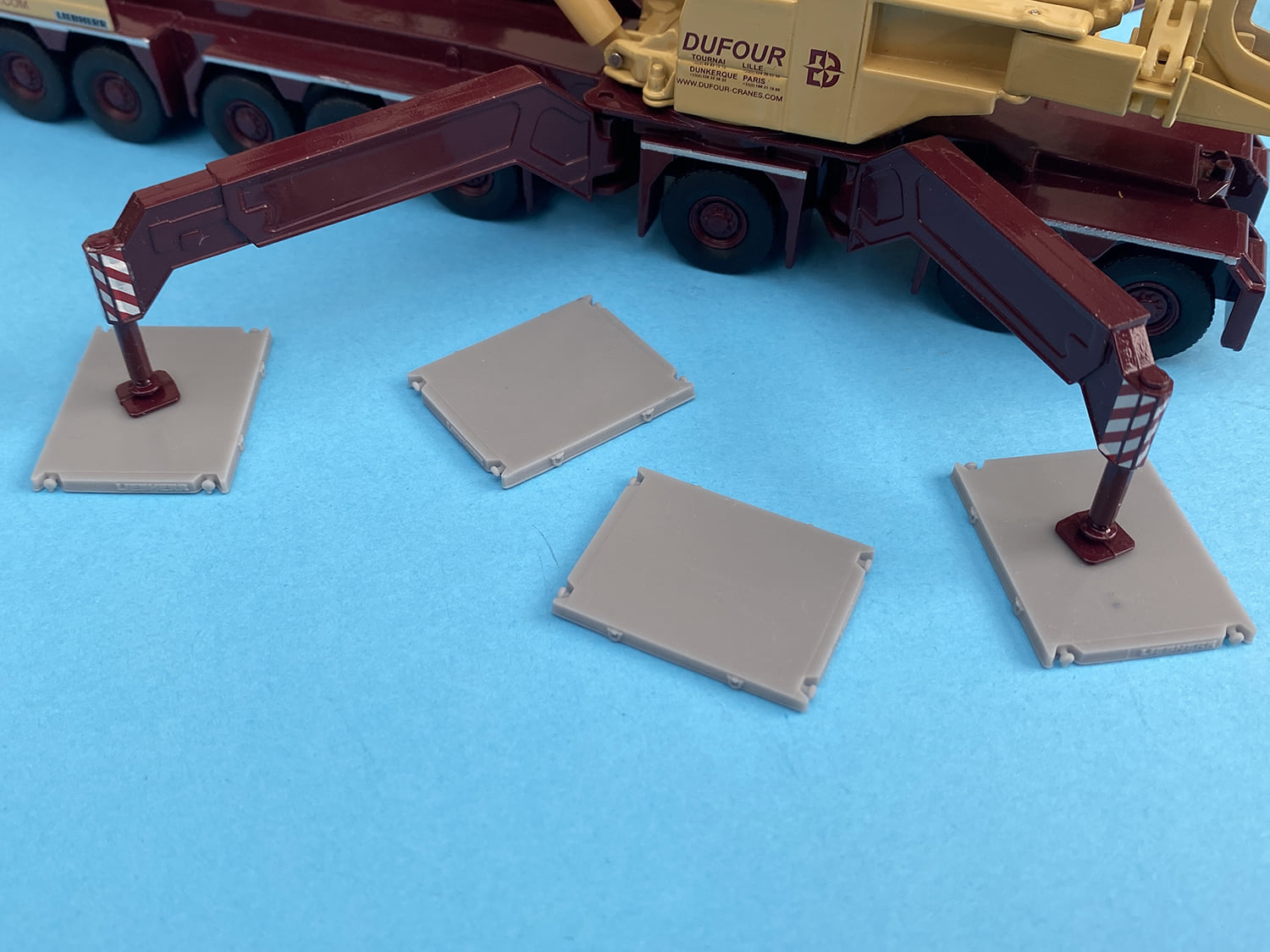 Stabilisateurs pour patins de grues télescopiques