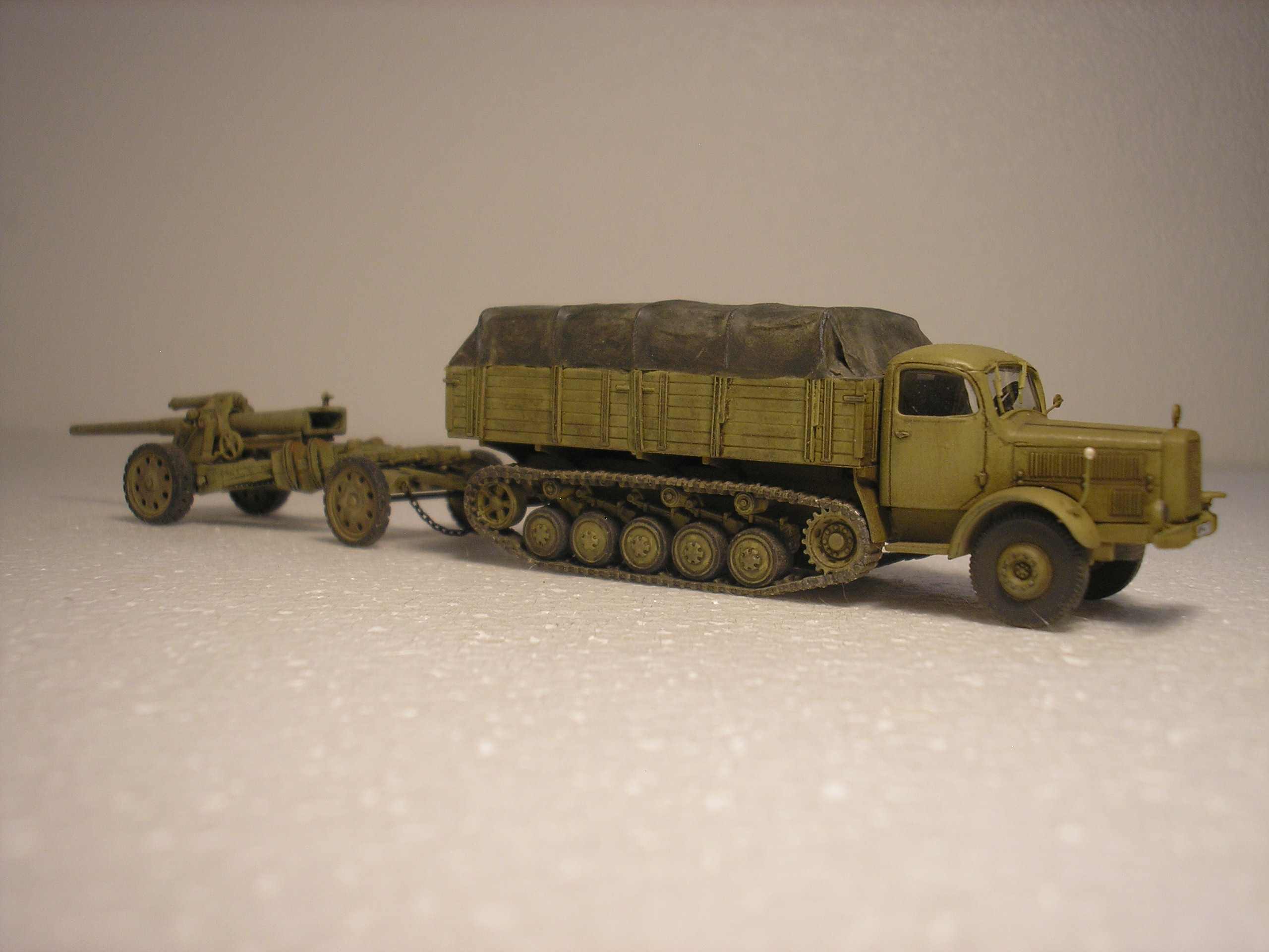 Towing the ROCO 15cm field howitzer