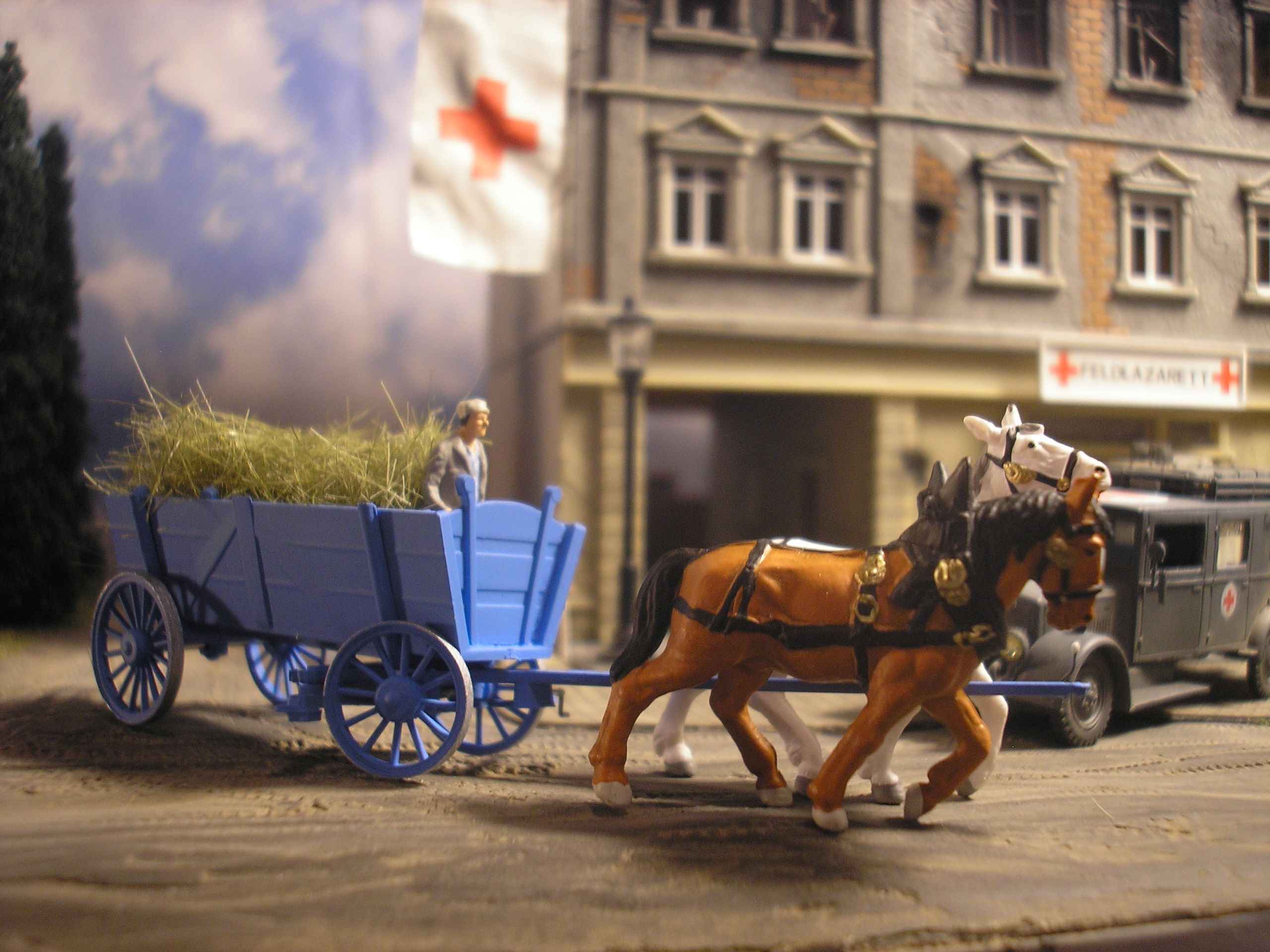 Preiser  Box Wagon and Team