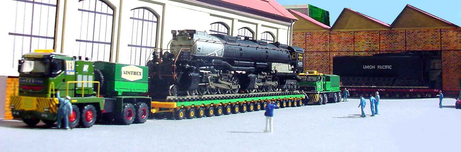 La Big Boy du Musée est chargée sur une 1000 pattes
